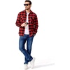 image:imageCOOFANDY Mens Flannel Shirts Long Sleeve Casual Plaid Button Down Shirt Cotton Shirt Cowboy Work Shirts with PocketsRed