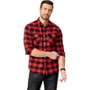 image:imageCOOFANDY Mens Flannel Shirts Long Sleeve Casual Plaid Button Down Shirt Cotton Shirt Cowboy Work Shirts with PocketsRed