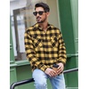 image:imageCOOFANDY Mens Flannel Shirts Long Sleeve Casual Plaid Button Down Shirt Cotton Shirt Cowboy Work Shirts with PocketsYellow