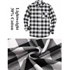 image:imageCOOFANDY Mens Flannel Shirts Long Sleeve Plaid Button Down Shirt Casual Cotton Shirt with PocketBuffalo Blackwhite