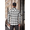 image:imageCOOFANDY Mens Flannel Shirts Long Sleeve Plaid Button Down Shirt Casual Cotton Shirt with PocketBuffalo Blackwhite