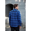 image:imageCOOFANDY Mens Flannel Shirts Long Sleeve Plaid Button Down Shirt Casual Cotton Shirt with PocketBuffalo Blueblack