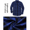image:imageCOOFANDY Mens Flannel Shirts Long Sleeve Plaid Button Down Shirt Casual Cotton Shirt with PocketBuffalo Blueblack