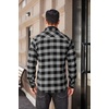 image:imageCOOFANDY Mens Flannel Shirts Long Sleeve Plaid Button Down Shirt Casual Cotton Shirt with PocketBuffalo Gray