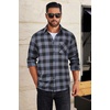 image:imageCOOFANDY Mens Flannel Shirts Long Sleeve Plaid Button Down Shirt Casual Cotton Shirt with PocketBuffalo Gray