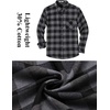 image:imageCOOFANDY Mens Flannel Shirts Long Sleeve Plaid Button Down Shirt Casual Cotton Shirt with PocketBuffalo Gray