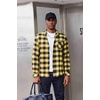 image:imageCOOFANDY Mens Flannel Shirts Long Sleeve Plaid Button Down Shirt Casual Cotton Shirt with PocketBuffalo Yellow