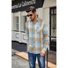 image:imageCOOFANDY Mens Flannel Shirts Long Sleeve Plaid Button Down Shirt Casual Cotton Shirt with PocketPlaid Blue Khaki
