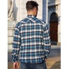 image:imageCOOFANDY Mens Flannel Shirts Long Sleeve Plaid Button Down Shirt Casual Cotton Shirt with PocketPlaid Bluewhite