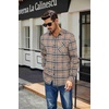 image:imageCOOFANDY Mens Flannel Shirts Long Sleeve Plaid Button Down Shirt Casual Cotton Shirt with PocketPlaid Brown Black