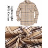 image:imageCOOFANDY Mens Flannel Shirts Long Sleeve Plaid Button Down Shirt Casual Cotton Shirt with PocketPlaid Khaki