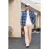 image:imageCOOFANDY Mens Flannel Shirts Long Sleeve Plaid Button Down Shirt Casual Cotton Shirt with PocketPlaid Navy Blue
