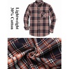 image:imageCOOFANDY Mens Flannel Shirts Long Sleeve Plaid Button Down Shirt Casual Cotton Shirt with PocketPlaid Orangebuffalo
