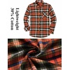 image:imageCOOFANDY Mens Flannel Shirts Long Sleeve Plaid Button Down Shirt Casual Cotton Shirt with PocketPlaid Orangegreen