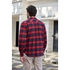 image:imageCOOFANDY Mens Flannel Shirts Long Sleeve Plaid Button Down Shirt Casual Cotton Shirt with PocketPlaid Redblack