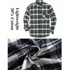image:imageCOOFANDY Mens Flannel Shirts Long Sleeve Plaid Button Down Shirt Casual Cotton Shirt with PocketPlaid Whitegreen