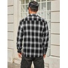 image:imageCOOFANDY Mens Flannel Shirts Long Sleeve Plaid Button Down Shirt Cotton Casual Work Shirts with PocketsBlack White