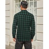 image:imageCOOFANDY Mens Flannel Shirts Long Sleeve Plaid Button Down Shirt Cotton Casual Work Shirts with PocketsGreen