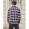 image:imageCOOFANDY Mens Flannel Shirts Long Sleeve Plaid Button Down Shirt Cotton Casual Work Shirts with PocketsNavy Red White