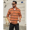 image:imageCOOFANDY Mens Flannel Shirts Long Sleeve Plaid Button Down Shirt Cotton Casual Work Shirts with PocketsOrange