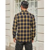 image:imageCOOFANDY Mens Flannel Shirts Long Sleeve Plaid Button Down Shirt Cotton Casual Work Shirts with PocketsYellow Navy