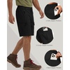 image:imageCOOFANDY Mens Hiking 9 Cargo Shorts Lightweight Outdoor Shorts Quick Dry Golf Camping Casual Fishing with 5 Zipper PocketsBlack