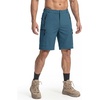 image:imageCOOFANDY Mens Hiking 9 Cargo Shorts Lightweight Outdoor Shorts Quick Dry Golf Camping Casual Fishing with 5 Zipper PocketsBlue