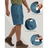 image:imageCOOFANDY Mens Hiking 9 Cargo Shorts Lightweight Outdoor Shorts Quick Dry Golf Camping Casual Fishing with 5 Zipper PocketsBlue