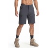 image:imageCOOFANDY Mens Hiking 9 Cargo Shorts Lightweight Outdoor Shorts Quick Dry Golf Camping Casual Fishing with 5 Zipper PocketsDark Grey