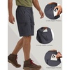 image:imageCOOFANDY Mens Hiking 9 Cargo Shorts Lightweight Outdoor Shorts Quick Dry Golf Camping Casual Fishing with 5 Zipper PocketsDark Grey