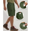 image:imageCOOFANDY Mens Hiking 9 Cargo Shorts Lightweight Outdoor Shorts Quick Dry Golf Camping Casual Fishing with 5 Zipper PocketsGreen