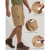 image:imageCOOFANDY Mens Hiking 9 Cargo Shorts Lightweight Outdoor Shorts Quick Dry Golf Camping Casual Fishing with 5 Zipper PocketsKhaki