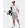 image:imageCOOFANDY Mens Hiking 9 Cargo Shorts Lightweight Outdoor Shorts Quick Dry Golf Camping Casual Fishing with 5 Zipper PocketsLight Grey