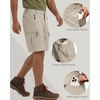 image:imageCOOFANDY Mens Hiking 9 Cargo Shorts Lightweight Outdoor Shorts Quick Dry Golf Camping Casual Fishing with 5 Zipper PocketsLight Khaki