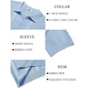 image:imageCOOFANDY Mens Knit Polo Shirts V Neck Textured Polo Shirts Short Sleeve Breathable Polo Casual Collared T Shirt Fashion TopsBlight Blue