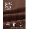 image:imageCOOFANDY Mens Knit Polo Shirts V Neck Textured Polo Shirts Short Sleeve Breathable Polo Casual Collared T Shirt Fashion TopsBrown