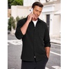 image:imageCOOFANDY Mens Lightweight Button Down Shirt Jacket Casual Shacket Overshirt Black