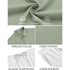 image:imageCOOFANDY Mens Linen Sets 2 Piece Beach Outfit Casual Short Sleeve Button Down Shirts Loose Pants Summer Vacation OutfitsLight Green ShirtWhite Pants
