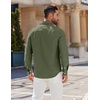 image:imageCOOFANDY Mens Long Sleeve Button Down Shirt Casual Untucked Shirts for Men Oxford Dress ShirtsArmy Green