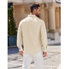 image:imageCOOFANDY Mens Long Sleeve Button Down Shirt Casual Untucked Shirts for Men Oxford Dress ShirtsBeige