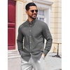 image:imageCOOFANDY Mens Long Sleeve Button Down Shirt Casual Untucked Shirts for Men Oxford Dress ShirtsGray