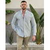 image:imageCOOFANDY Mens Long Sleeve Button Down Shirt Casual Untucked Shirts for Men Oxford Dress ShirtsLight Green