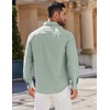 image:imageCOOFANDY Mens Long Sleeve Button Down Shirt Casual Untucked Shirts for Men Oxford Dress ShirtsLight Green