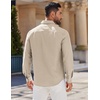image:imageCOOFANDY Mens Long Sleeve Button Down Shirt Casual Untucked Shirts for Men Oxford Dress ShirtsLight Khaki