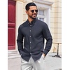 image:imageCOOFANDY Mens Long Sleeve Button Down Shirt Casual Untucked Shirts for Men Oxford Dress ShirtsNavy Blue