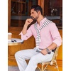 image:imageCOOFANDY Mens Long Sleeve Button Down Shirt Casual Untucked Shirts for Men Oxford Dress ShirtsPink