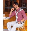 image:imageCOOFANDY Mens Long Sleeve Button Down Shirt Casual Untucked Shirts for Men Oxford Dress ShirtsRed