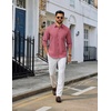 image:imageCOOFANDY Mens Long Sleeve Button Down Shirt Casual Untucked Shirts for Men Oxford Dress ShirtsRed