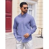 image:imageCOOFANDY Mens Long Sleeve Button Down Shirt Casual Untucked Shirts for Men Oxford Dress ShirtsRoyal Blue