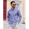image:imageCOOFANDY Mens Long Sleeve Button Down Shirt Casual Untucked Shirts for Men Oxford Dress ShirtsRoyal Blue